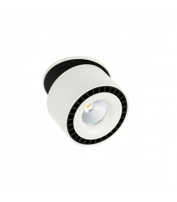 Technische und moderne Deckeneinbauleuchte Sevilla Round Recessed 4000K Weiß schwarz