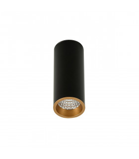 Plafoniera spot tecnica e moderna Moldes Medium BL / GO Soffitto 3000K Nero, oro