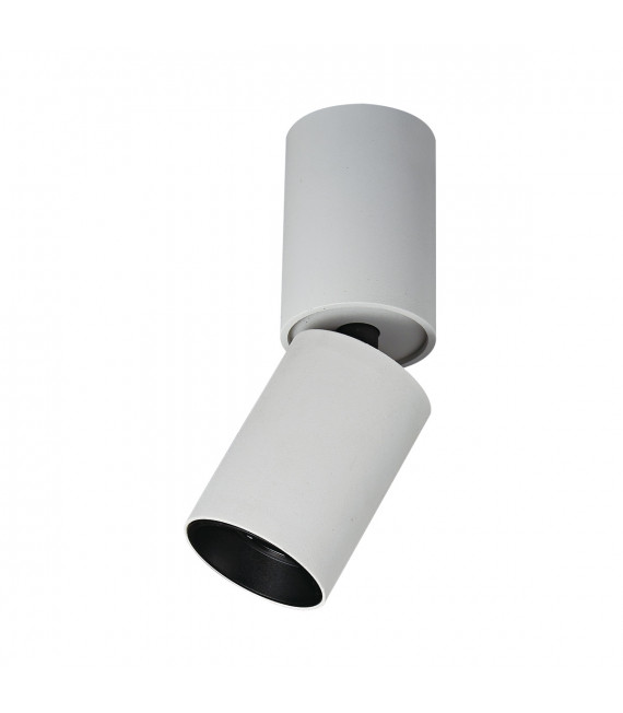 Technical and modern spot ceiling light Lunaro White black