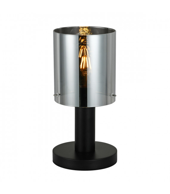 Modern desk lamp Sardo Black and smoked glass