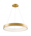 Suspension moderne Giulia Or brossé et blanc