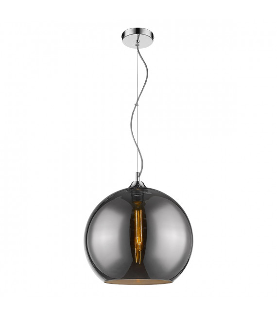 Suspension moderne Fixio Chrome, noir