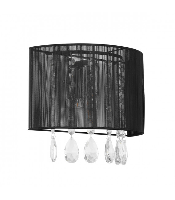 Aplique de pared de cristal negro Essence