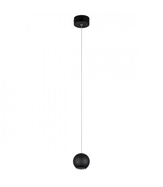 Suspension moderne Neutron Noir en métal
