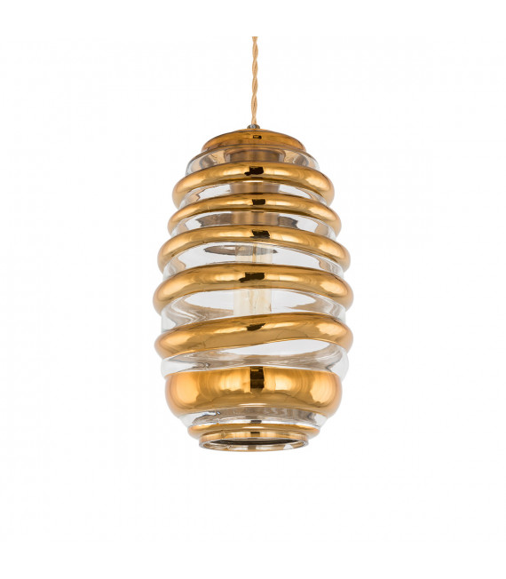 Klassische Pendelleuchte Ananta Copper, Honig