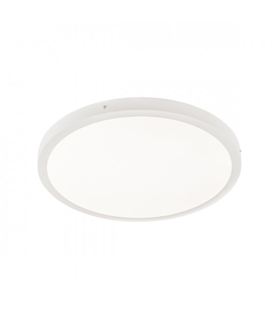 Plafonnier moderne Glissy Round blanc, alu et acrylique