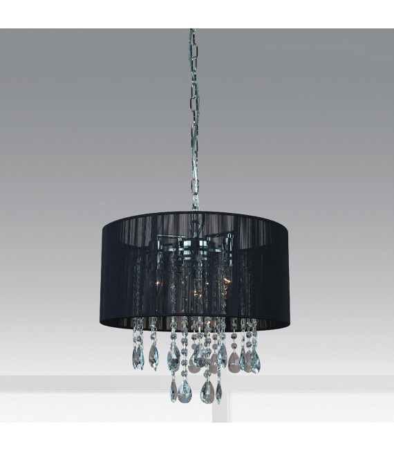 Lámpara colgante de cristal negro Essence
