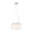 Suspension classique Antonio Chrome 3 ampoules en verre