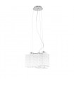 Suspension classique Antonio Chrome 3 ampoules en verre