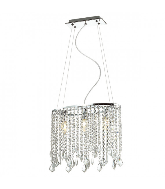 Kaas Chrome crystal pendant lamp