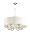 Classic Mulber Chrome pendant lamp in fabric