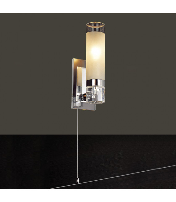 Hook Chrome Modern Bathroom Wall Sconce