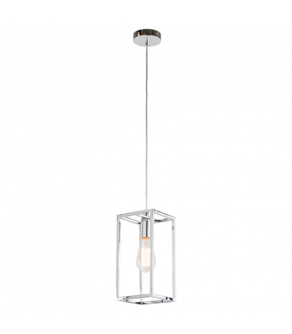 Lampada a sospensione industriale e retrò Sigalo Chrome
