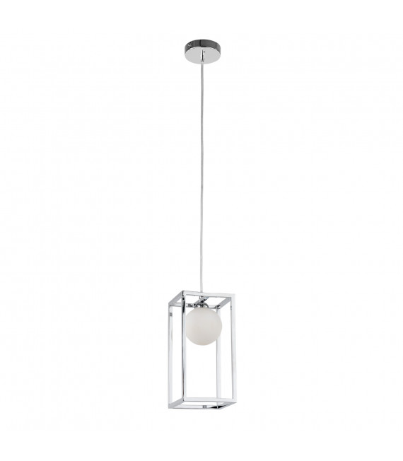 Lampada a sospensione industriale e retrò Daisy Chrome