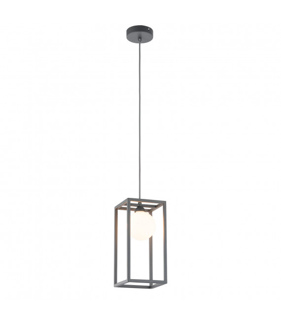 Lámpara colgante industrial y retro Daisy gris