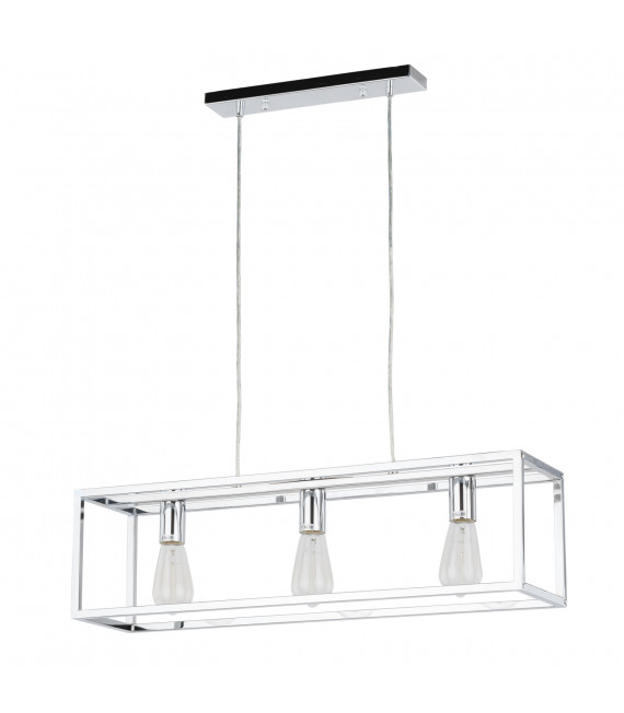 Industrial and retro suspension Sigalo Chrome in metal