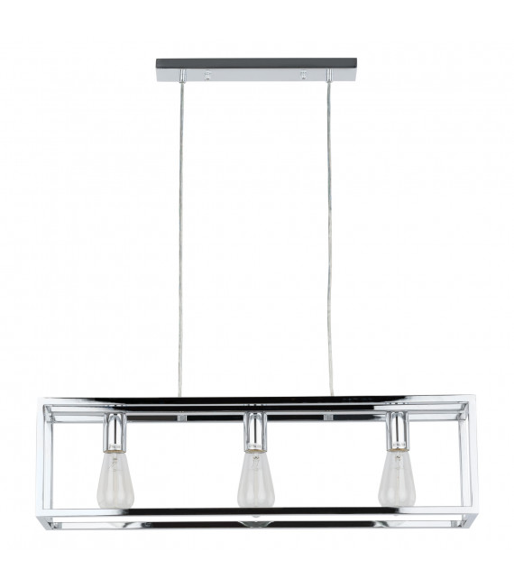 Industrial and retro suspension Sigalo Chrome in metal