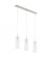 Suspension moderne Terni Chrome 3 ampoules
