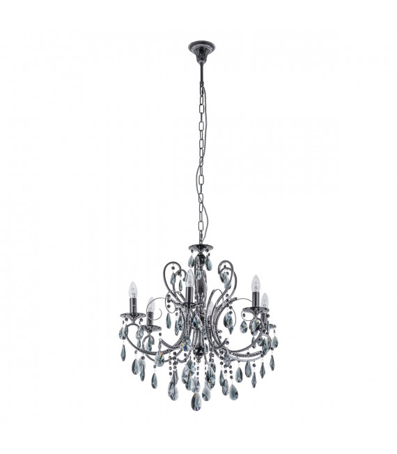 Lampadario in cristallo nero Barocco Nero