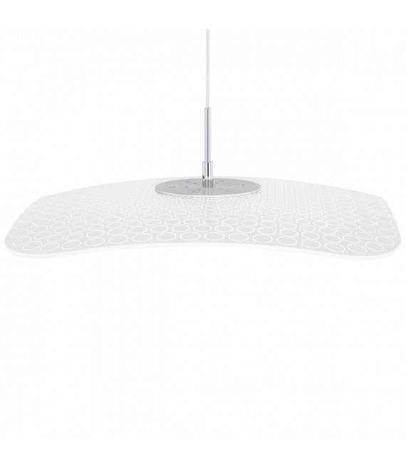 Moderna lampada a sospensione Blossom Chrome, trasparente