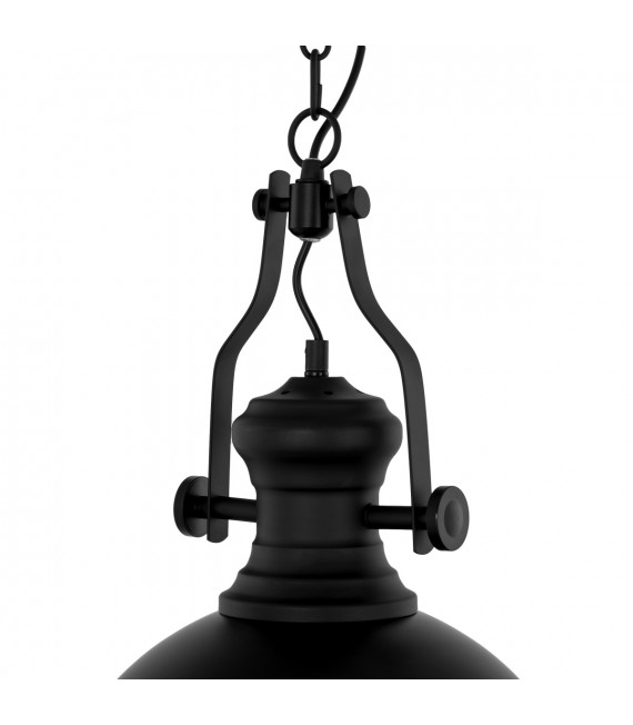 Suspension industrielle et rétro Maeva Noir