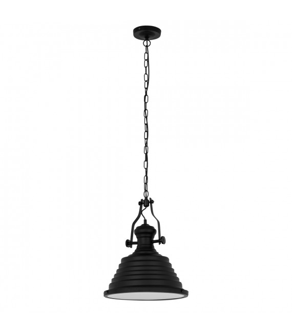 Lampada a sospensione industriale e retrò Maeva Black