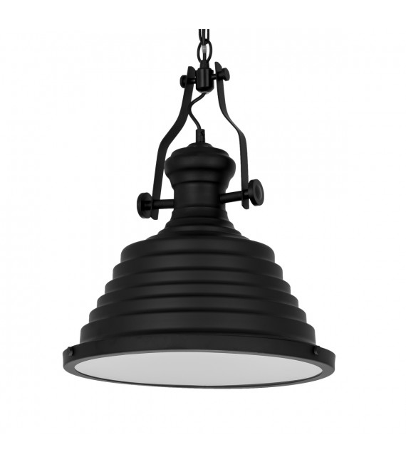 Industrial and retro pendant lamp Maeva Black 1 bulb