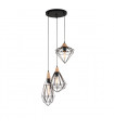 Suspension industrielle et rétro Maelle Noir 1 ampoule