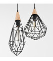 Industrial and retro pendant light Maelle Black 1 bulb