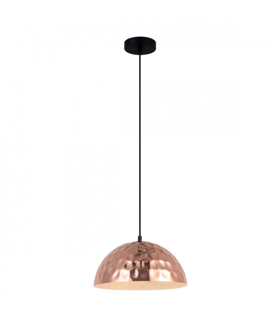 Lámpara colgante moderna Rasto Black, cobre