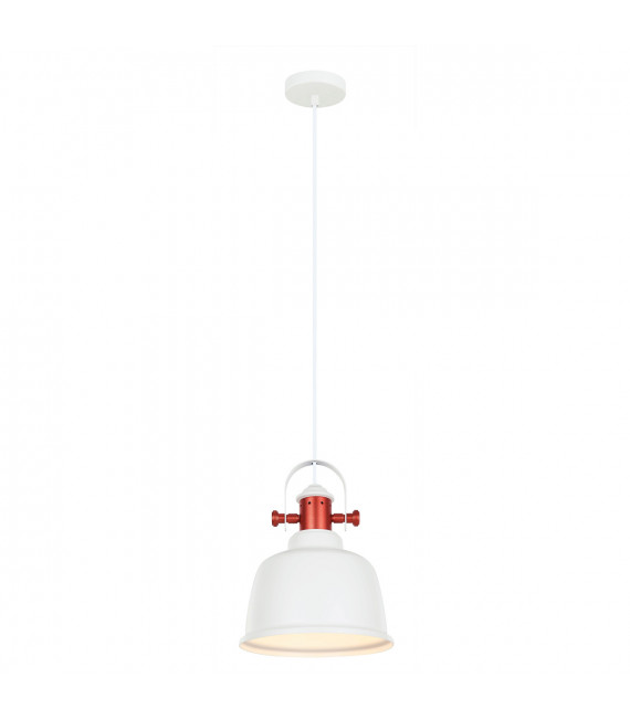 Industrie- und Retro-Pendelleuchte Treppo White, Kupfer