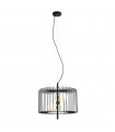 Suspension moderne Daren Noir, verre et acier