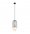 Suspension moderne Matty Noir, verre et acier