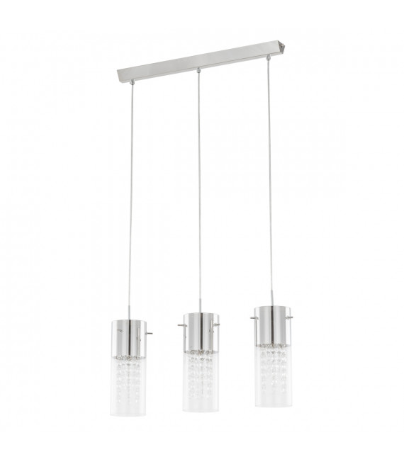 Suspension en cristal Marqu Chrome 3 ampoules