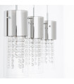 Marqu Chrome 3-light crystal pendant light