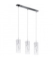 Suspension moderne Kosma Chrome, verre et métal