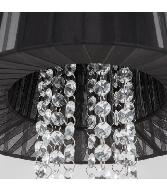 Lámpara colgante de cristal Luisa Negro