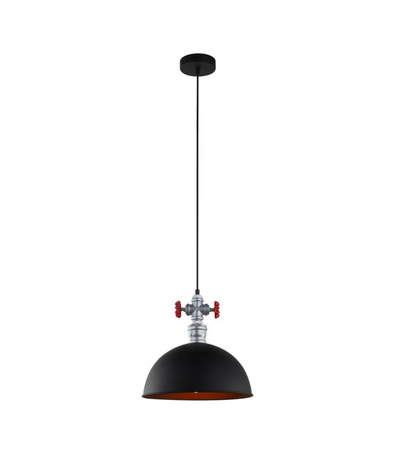 Lampada a sospensione industriale e retrò Rosa Black