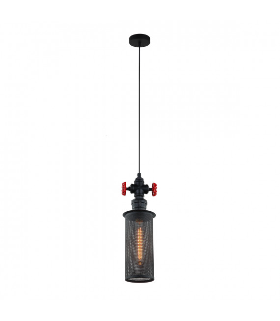 Lámpara colgante industrial y retro Clubbo Negro
