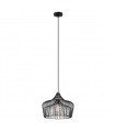 Industrial and retro hanging lamp Fabiola Black