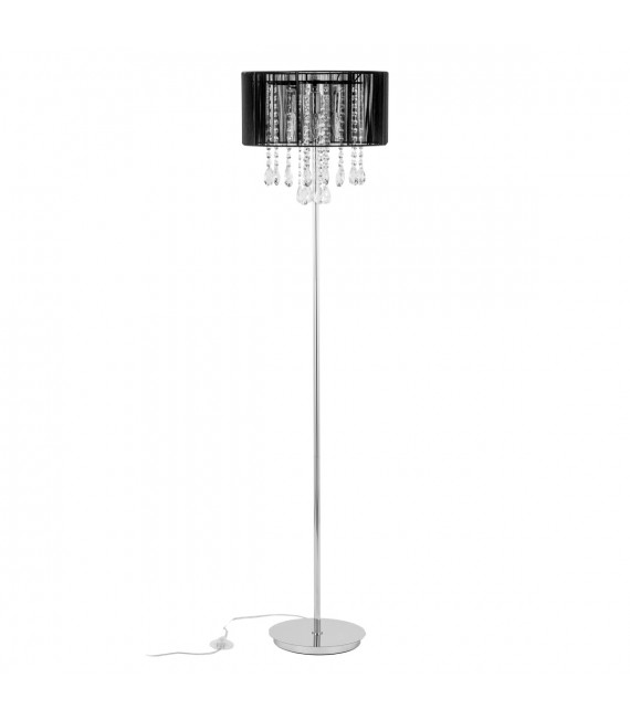Lampada da terra in cristallo nero Essence