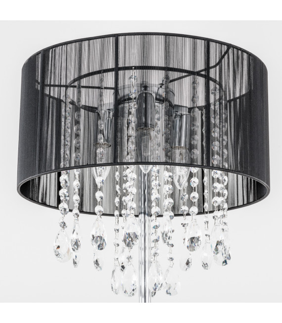 Lámpara de pie de cristal negro Essence