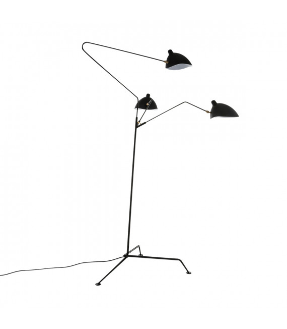 Industrial and retro floor lamp Davis Black