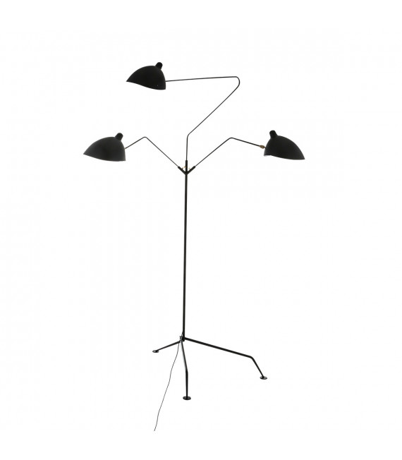 Lampadaire industriel et rétro Davis Noir