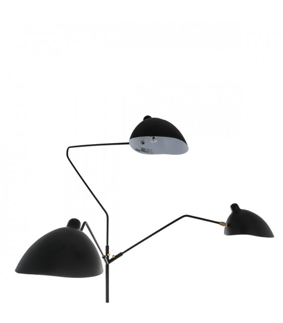 Lámpara de pie industrial y retro Davis Black