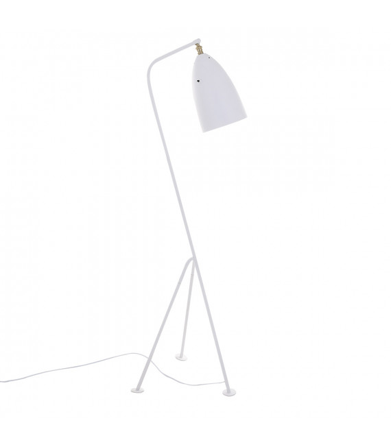 Lampadaire industriel et rétro Levigne blanc