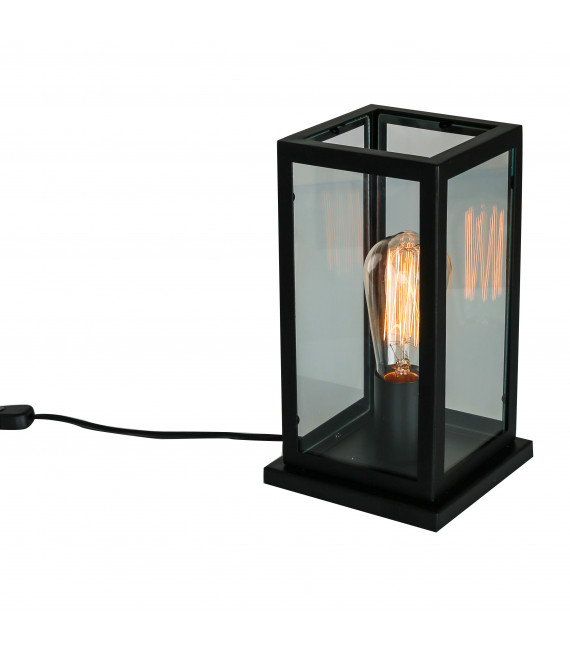 Industrie- und Retro-Schreibtischlampe Laverno Mattschwarz