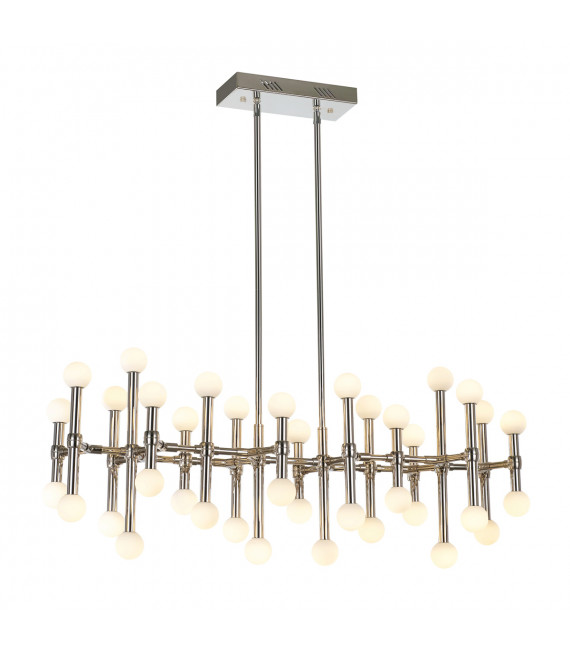 Giovanna modern pendant lamp Satin nickel, steel and aluminum