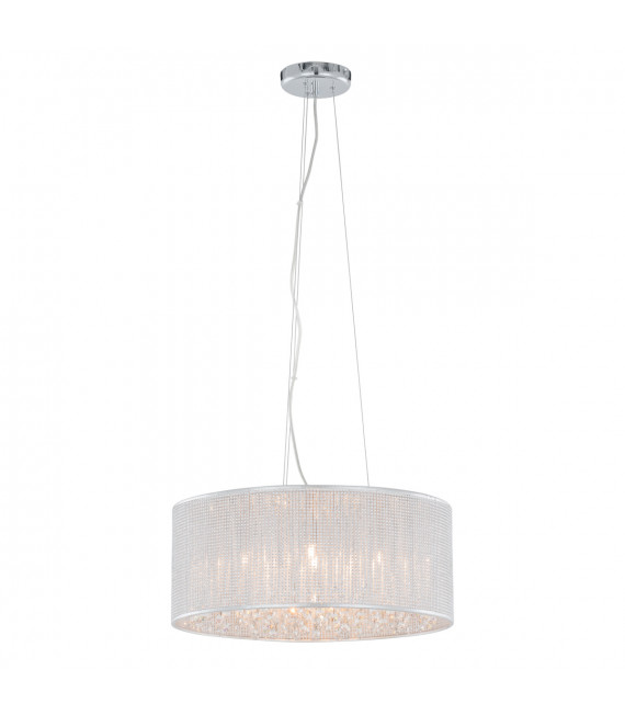Suspension en cristal Quartz II Chrome et métal