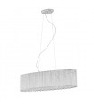 Crystal suspension Anabella silver in glass